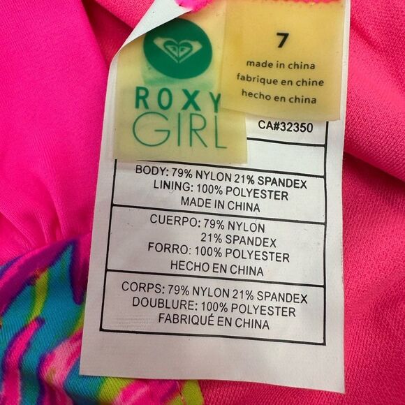 Roxy Kids Swim Set Bikini Girls Size 7 - Picture 4 of 4
